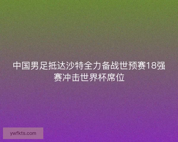 中国男足抵达沙特全力备战世预赛18强赛冲击世界杯席位